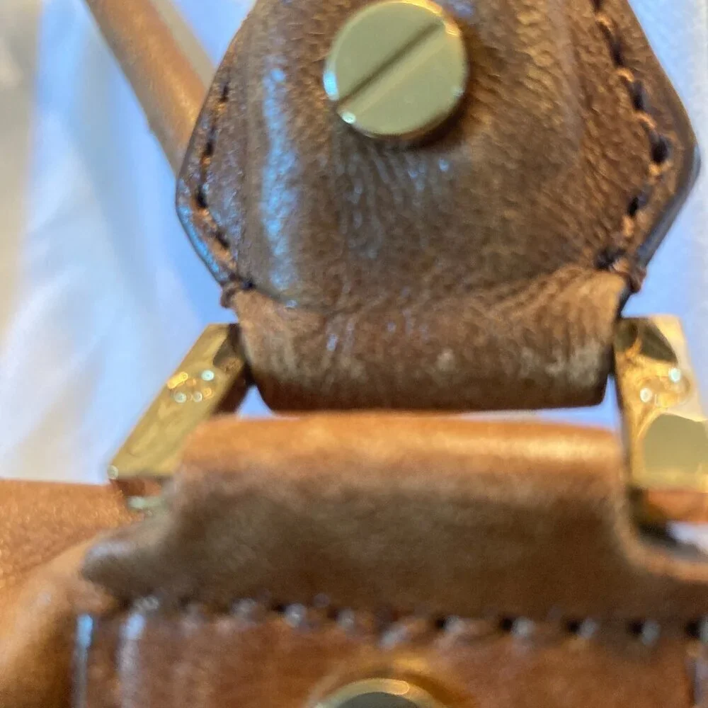 Tory Burch Tan Distressed Leather bag with Crossbody Strap